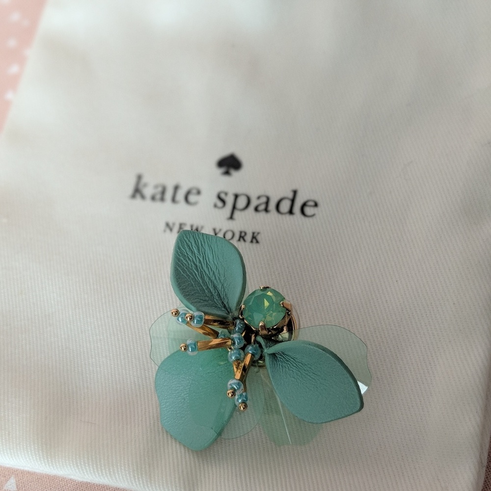 kate spade single earring repurposed as brooch